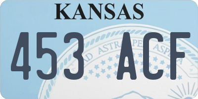 KS license plate 453ACF