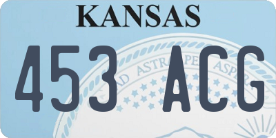 KS license plate 453ACG