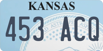 KS license plate 453ACQ