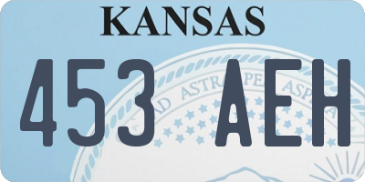 KS license plate 453AEH