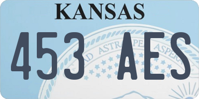 KS license plate 453AES