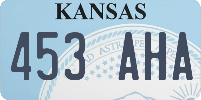 KS license plate 453AHA