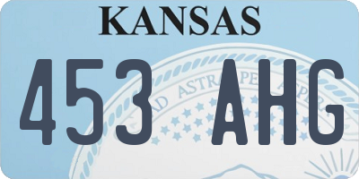 KS license plate 453AHG