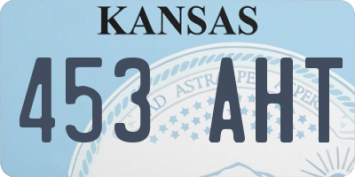 KS license plate 453AHT