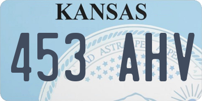 KS license plate 453AHV