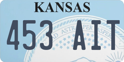 KS license plate 453AIT