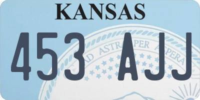 KS license plate 453AJJ