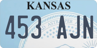 KS license plate 453AJN