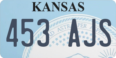 KS license plate 453AJS