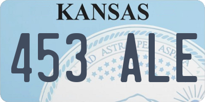 KS license plate 453ALE