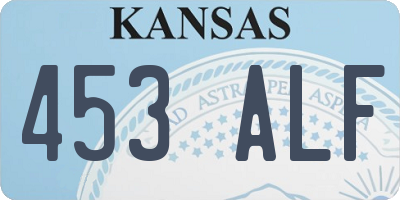 KS license plate 453ALF