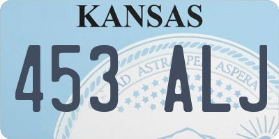 KS license plate 453ALJ