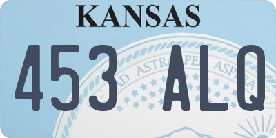 KS license plate 453ALQ
