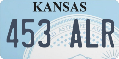 KS license plate 453ALR