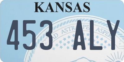 KS license plate 453ALY