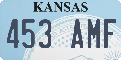 KS license plate 453AMF