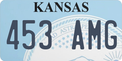 KS license plate 453AMG