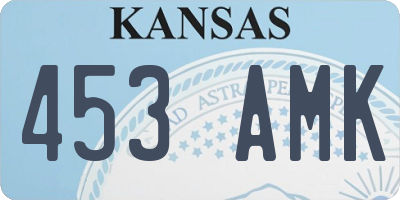 KS license plate 453AMK