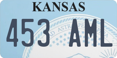 KS license plate 453AML