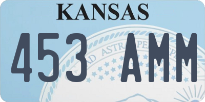 KS license plate 453AMM