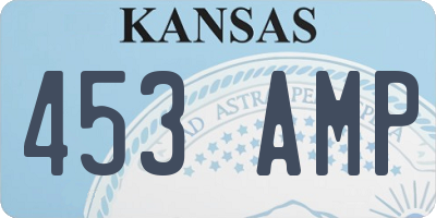 KS license plate 453AMP