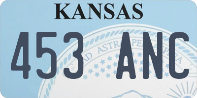 KS license plate 453ANC