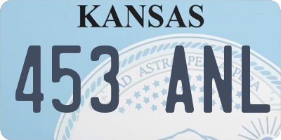 KS license plate 453ANL