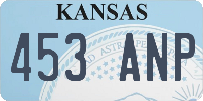 KS license plate 453ANP
