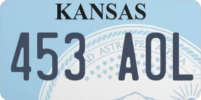 KS license plate 453AOL