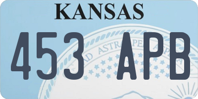 KS license plate 453APB