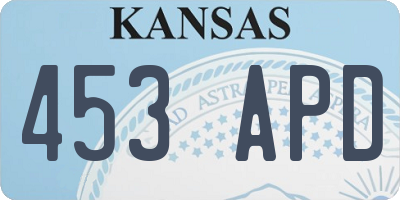 KS license plate 453APD