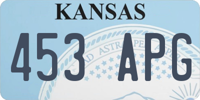 KS license plate 453APG