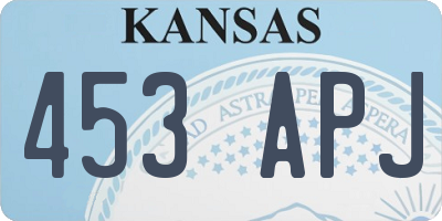 KS license plate 453APJ