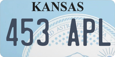 KS license plate 453APL