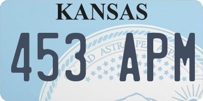 KS license plate 453APM