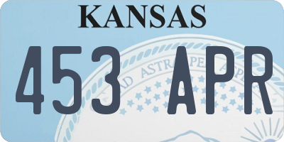 KS license plate 453APR