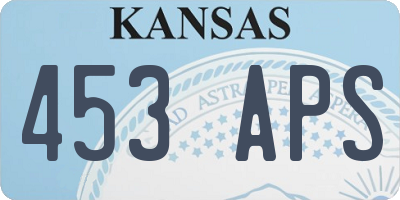 KS license plate 453APS