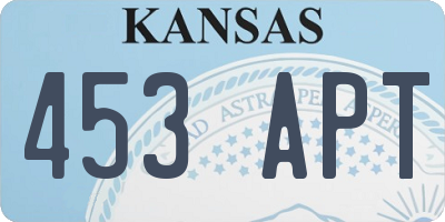 KS license plate 453APT