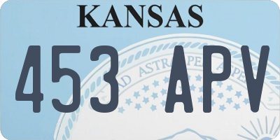 KS license plate 453APV
