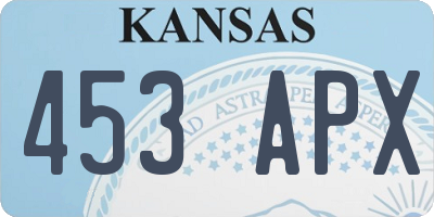 KS license plate 453APX