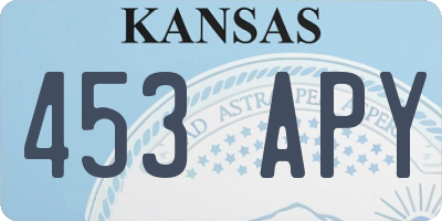 KS license plate 453APY