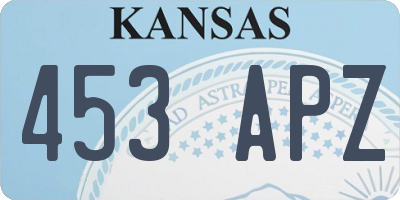 KS license plate 453APZ