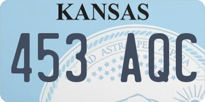 KS license plate 453AQC
