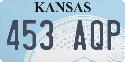 KS license plate 453AQP