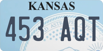 KS license plate 453AQT
