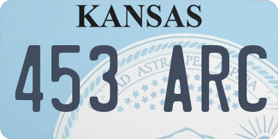 KS license plate 453ARC