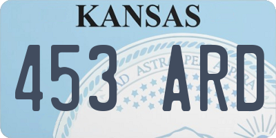 KS license plate 453ARD