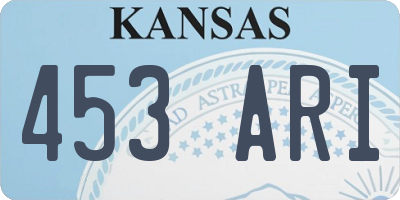 KS license plate 453ARI