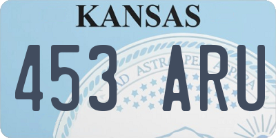 KS license plate 453ARU