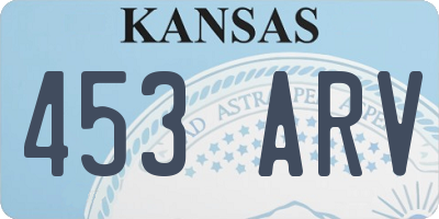 KS license plate 453ARV